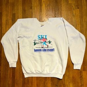 Vintage 90s Lagoon City Ski Resort Crewneck Sweater